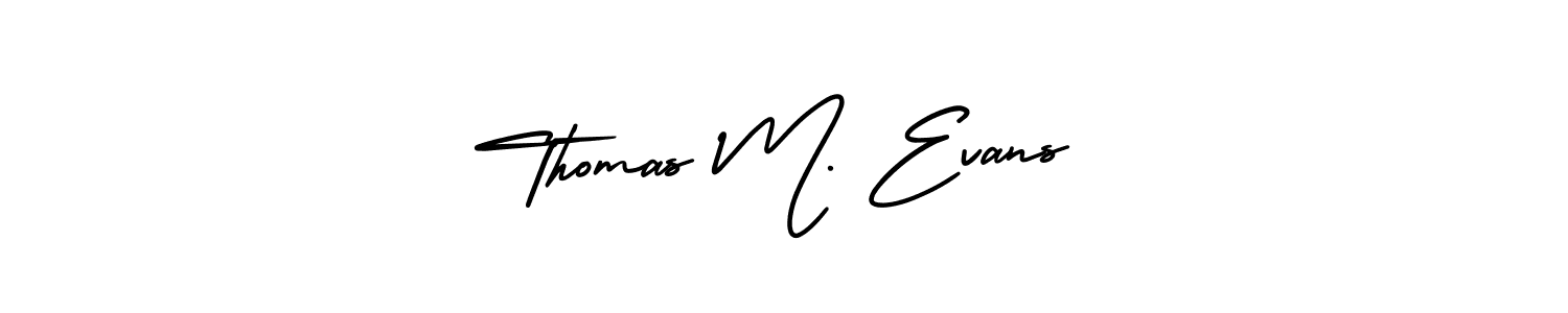 You should practise on your own different ways (AmerikaSignatureDemo-Regular) to write your name (Thomas M. Evans) in signature. don't let someone else do it for you. Thomas M. Evans signature style 3 images and pictures png