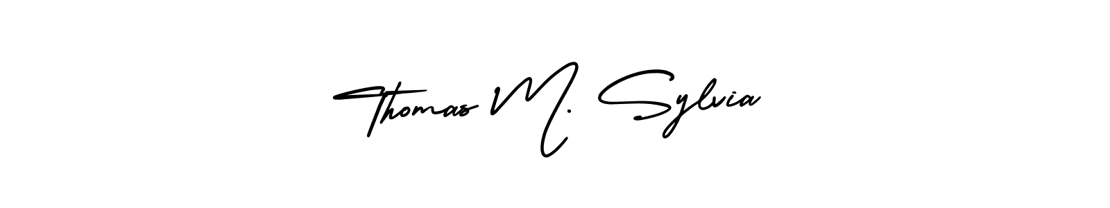 AmerikaSignatureDemo-Regular is a professional signature style that is perfect for those who want to add a touch of class to their signature. It is also a great choice for those who want to make their signature more unique. Get Thomas M. Sylvia name to fancy signature for free. Thomas M. Sylvia signature style 3 images and pictures png