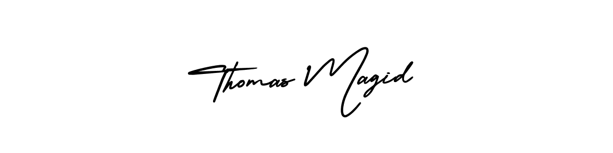 How to Draw Thomas Magid signature style? AmerikaSignatureDemo-Regular is a latest design signature styles for name Thomas Magid. Thomas Magid signature style 3 images and pictures png