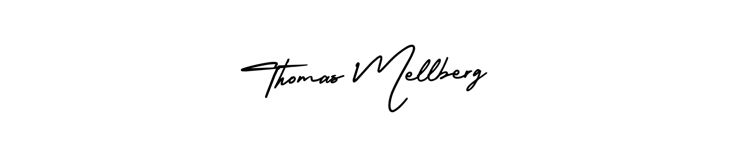 Use a signature maker to create a handwritten signature online. With this signature software, you can design (AmerikaSignatureDemo-Regular) your own signature for name Thomas Mellberg. Thomas Mellberg signature style 3 images and pictures png