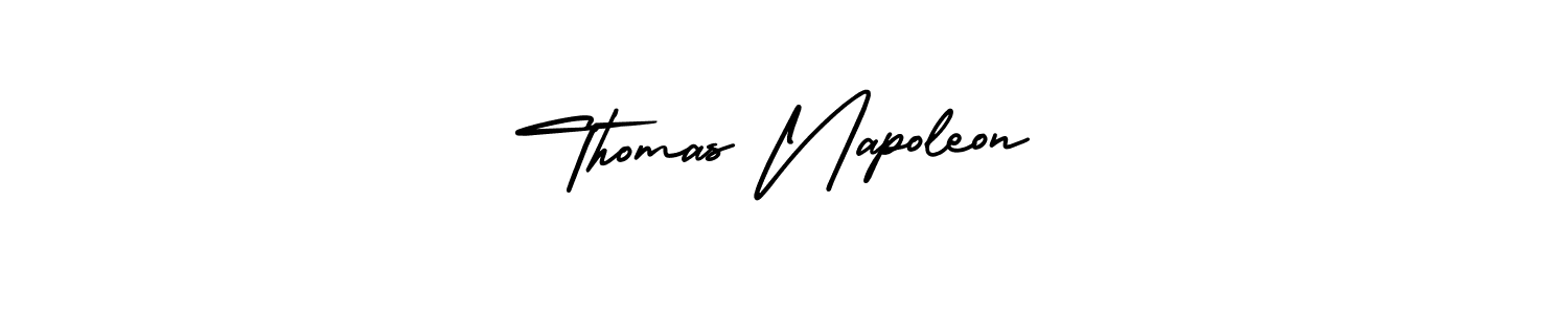 Design your own signature with our free online signature maker. With this signature software, you can create a handwritten (AmerikaSignatureDemo-Regular) signature for name Thomas Napoleon. Thomas Napoleon signature style 3 images and pictures png