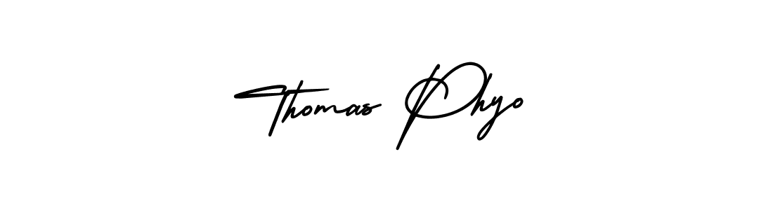 Also You can easily find your signature by using the search form. We will create Thomas Phyo name handwritten signature images for you free of cost using AmerikaSignatureDemo-Regular sign style. Thomas Phyo signature style 3 images and pictures png