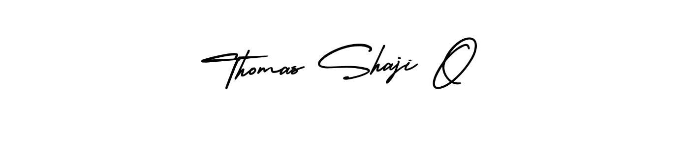 Thomas Shaji O stylish signature style. Best Handwritten Sign (AmerikaSignatureDemo-Regular) for my name. Handwritten Signature Collection Ideas for my name Thomas Shaji O. Thomas Shaji O signature style 3 images and pictures png