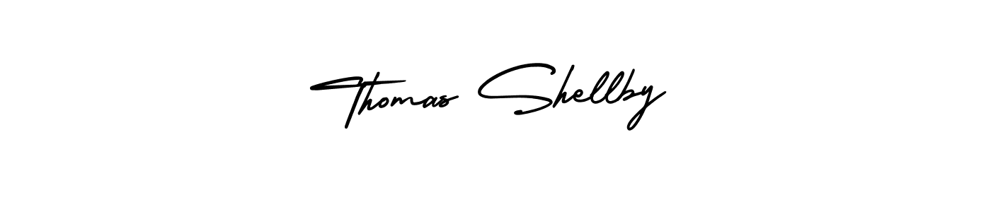 Use a signature maker to create a handwritten signature online. With this signature software, you can design (AmerikaSignatureDemo-Regular) your own signature for name Thomas Shellby. Thomas Shellby signature style 3 images and pictures png
