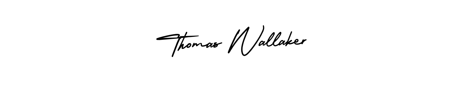 It looks lik you need a new signature style for name Thomas Wallaker. Design unique handwritten (AmerikaSignatureDemo-Regular) signature with our free signature maker in just a few clicks. Thomas Wallaker signature style 3 images and pictures png