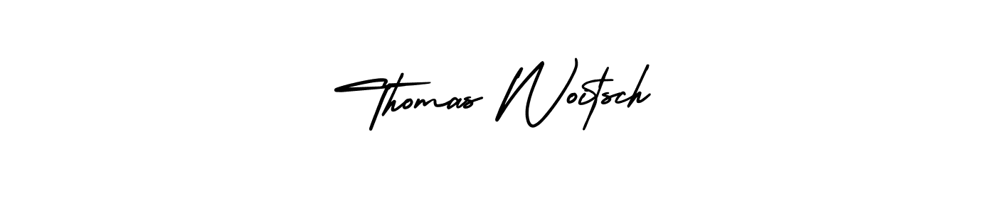 It looks lik you need a new signature style for name Thomas Woitsch. Design unique handwritten (AmerikaSignatureDemo-Regular) signature with our free signature maker in just a few clicks. Thomas Woitsch signature style 3 images and pictures png