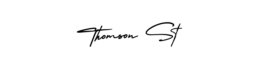 Similarly AmerikaSignatureDemo-Regular is the best handwritten signature design. Signature creator online .You can use it as an online autograph creator for name Thomson St. Thomson St signature style 3 images and pictures png