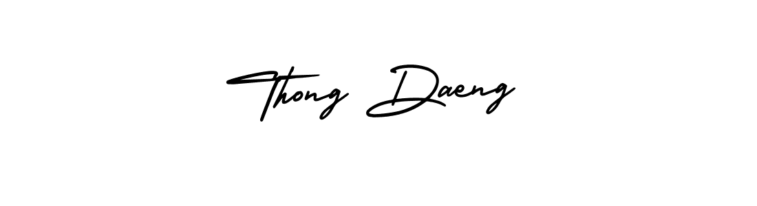 Make a beautiful signature design for name Thong Daeng. With this signature (AmerikaSignatureDemo-Regular) style, you can create a handwritten signature for free. Thong Daeng signature style 3 images and pictures png