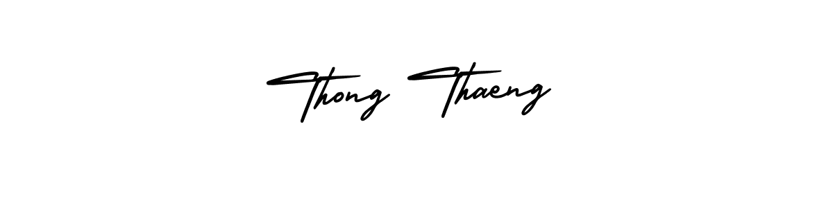 How to make Thong Thaeng signature? AmerikaSignatureDemo-Regular is a professional autograph style. Create handwritten signature for Thong Thaeng name. Thong Thaeng signature style 3 images and pictures png