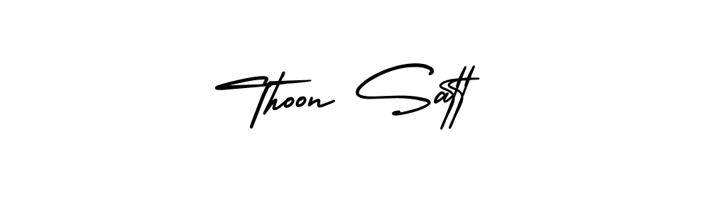 Make a beautiful signature design for name Thoon Satt. With this signature (AmerikaSignatureDemo-Regular) style, you can create a handwritten signature for free. Thoon Satt signature style 3 images and pictures png