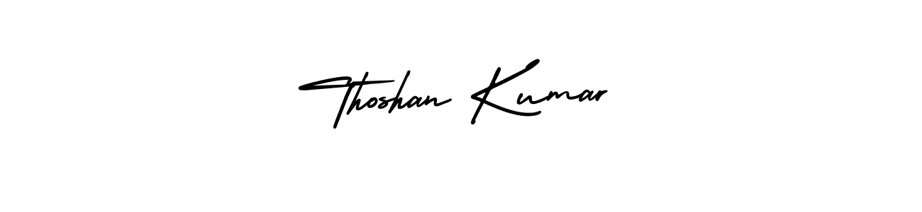 How to make Thoshan Kumar signature? AmerikaSignatureDemo-Regular is a professional autograph style. Create handwritten signature for Thoshan Kumar name. Thoshan Kumar signature style 3 images and pictures png