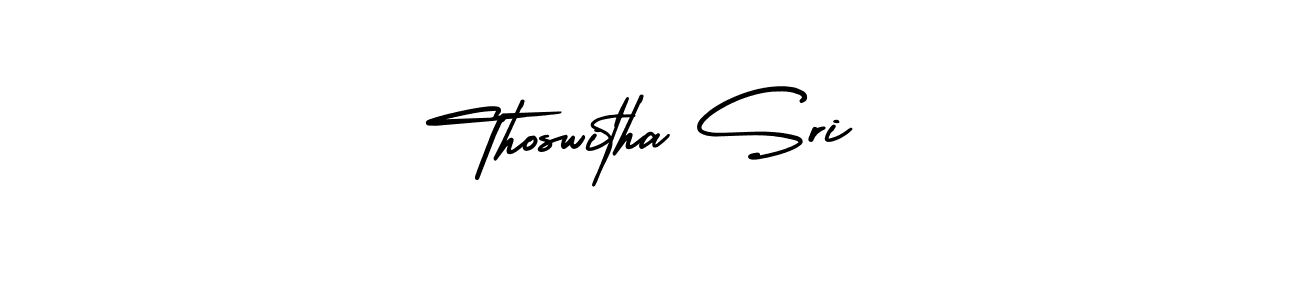 AmerikaSignatureDemo-Regular is a professional signature style that is perfect for those who want to add a touch of class to their signature. It is also a great choice for those who want to make their signature more unique. Get Thoswitha Sri name to fancy signature for free. Thoswitha Sri signature style 3 images and pictures png