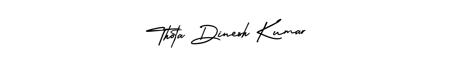 Thota Dinesh Kumar stylish signature style. Best Handwritten Sign (AmerikaSignatureDemo-Regular) for my name. Handwritten Signature Collection Ideas for my name Thota Dinesh Kumar. Thota Dinesh Kumar signature style 3 images and pictures png