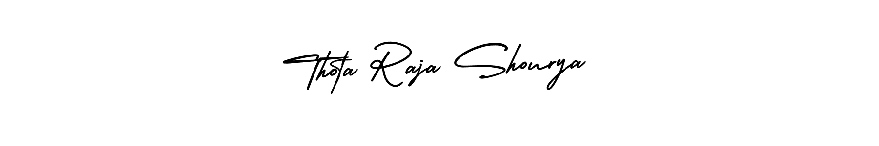 Make a beautiful signature design for name Thota Raja Shourya. With this signature (AmerikaSignatureDemo-Regular) style, you can create a handwritten signature for free. Thota Raja Shourya signature style 3 images and pictures png