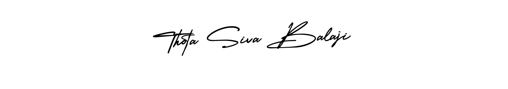 How to make Thota Siva Balaji name signature. Use AmerikaSignatureDemo-Regular style for creating short signs online. This is the latest handwritten sign. Thota Siva Balaji signature style 3 images and pictures png