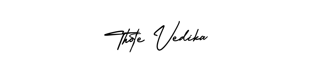 How to Draw Thote Vedika signature style? AmerikaSignatureDemo-Regular is a latest design signature styles for name Thote Vedika. Thote Vedika signature style 3 images and pictures png