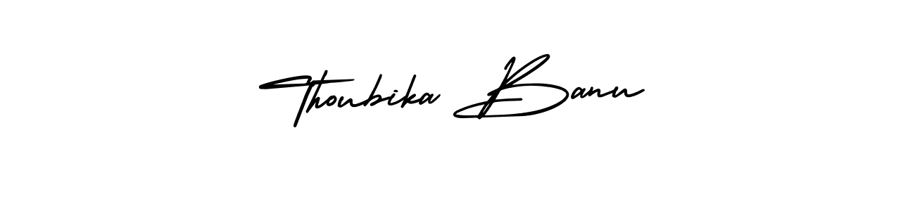 if you are searching for the best signature style for your name Thoubika Banu. so please give up your signature search. here we have designed multiple signature styles  using AmerikaSignatureDemo-Regular. Thoubika Banu signature style 3 images and pictures png