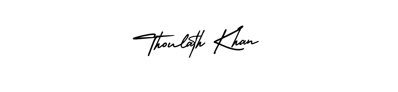 Use a signature maker to create a handwritten signature online. With this signature software, you can design (AmerikaSignatureDemo-Regular) your own signature for name Thoulath Khan. Thoulath Khan signature style 3 images and pictures png