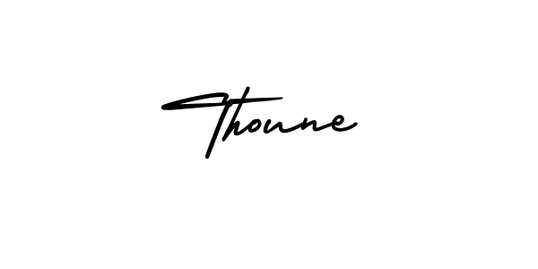 Design your own signature with our free online signature maker. With this signature software, you can create a handwritten (AmerikaSignatureDemo-Regular) signature for name Thoune. Thoune signature style 3 images and pictures png