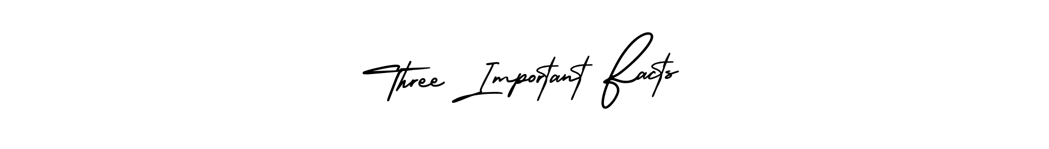 Also we have Three Important Facts name is the best signature style. Create professional handwritten signature collection using AmerikaSignatureDemo-Regular autograph style. Three Important Facts signature style 3 images and pictures png