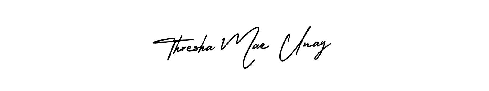 Use a signature maker to create a handwritten signature online. With this signature software, you can design (AmerikaSignatureDemo-Regular) your own signature for name Thresha Mae Unay. Thresha Mae Unay signature style 3 images and pictures png