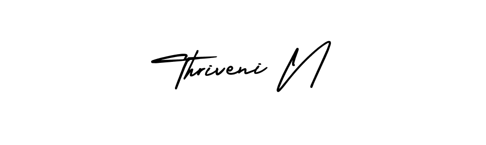 Also You can easily find your signature by using the search form. We will create Thriveni N name handwritten signature images for you free of cost using AmerikaSignatureDemo-Regular sign style. Thriveni N signature style 3 images and pictures png