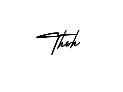 Make a beautiful signature design for name Thsh. Use this online signature maker to create a handwritten signature for free. Thsh signature style 3 images and pictures png