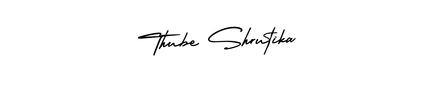 Design your own signature with our free online signature maker. With this signature software, you can create a handwritten (AmerikaSignatureDemo-Regular) signature for name Thube Shrutika. Thube Shrutika signature style 3 images and pictures png