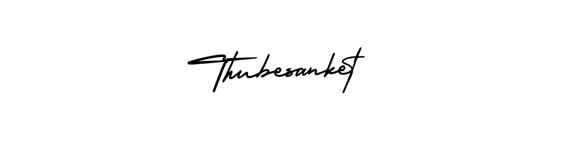 It looks lik you need a new signature style for name Thubesanket. Design unique handwritten (AmerikaSignatureDemo-Regular) signature with our free signature maker in just a few clicks. Thubesanket signature style 3 images and pictures png