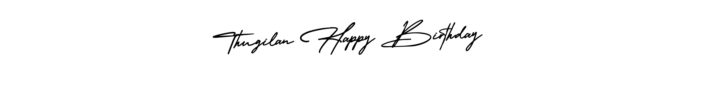 Also we have Thugilan Happy Birthday name is the best signature style. Create professional handwritten signature collection using AmerikaSignatureDemo-Regular autograph style. Thugilan Happy Birthday signature style 3 images and pictures png