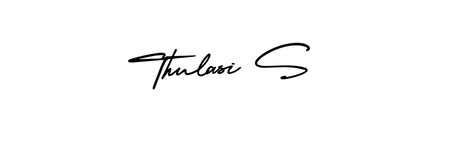 Use a signature maker to create a handwritten signature online. With this signature software, you can design (AmerikaSignatureDemo-Regular) your own signature for name Thulasi S. Thulasi S signature style 3 images and pictures png