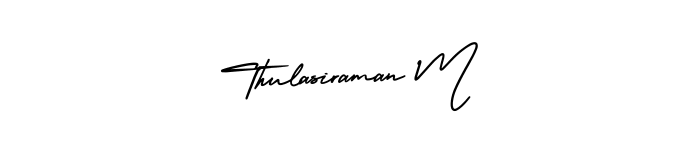 if you are searching for the best signature style for your name Thulasiraman M. so please give up your signature search. here we have designed multiple signature styles  using AmerikaSignatureDemo-Regular. Thulasiraman M signature style 3 images and pictures png