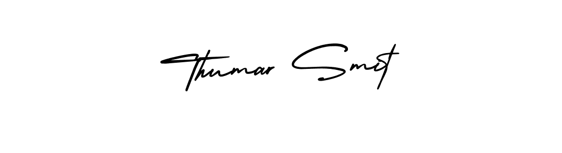 Create a beautiful signature design for name Thumar Smit. With this signature (AmerikaSignatureDemo-Regular) fonts, you can make a handwritten signature for free. Thumar Smit signature style 3 images and pictures png
