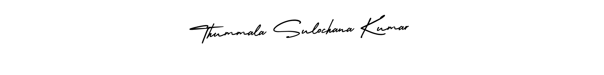 Make a beautiful signature design for name Thummala Sulochana Kumar. With this signature (AmerikaSignatureDemo-Regular) style, you can create a handwritten signature for free. Thummala Sulochana Kumar signature style 3 images and pictures png