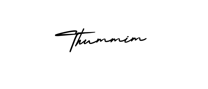 Use a signature maker to create a handwritten signature online. With this signature software, you can design (AmerikaSignatureDemo-Regular) your own signature for name Thummim. Thummim signature style 3 images and pictures png