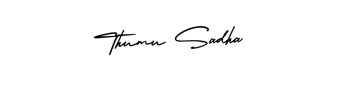 Make a beautiful signature design for name Thumu Sadha. Use this online signature maker to create a handwritten signature for free. Thumu Sadha signature style 3 images and pictures png