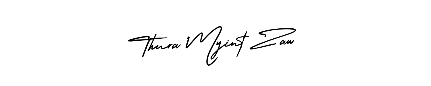 Make a beautiful signature design for name Thura Myint Zaw. With this signature (AmerikaSignatureDemo-Regular) style, you can create a handwritten signature for free. Thura Myint Zaw signature style 3 images and pictures png