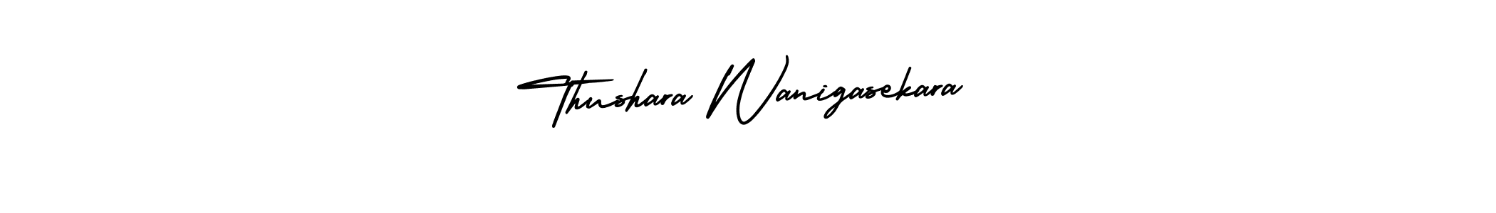 How to Draw Thushara Wanigasekara signature style? AmerikaSignatureDemo-Regular is a latest design signature styles for name Thushara Wanigasekara. Thushara Wanigasekara signature style 3 images and pictures png