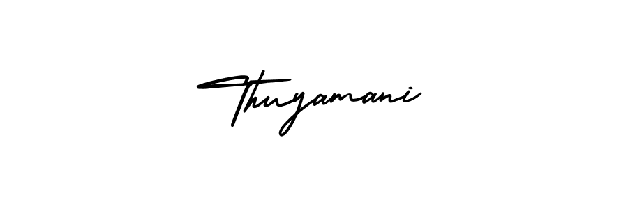 Design your own signature with our free online signature maker. With this signature software, you can create a handwritten (AmerikaSignatureDemo-Regular) signature for name Thuyamani. Thuyamani signature style 3 images and pictures png