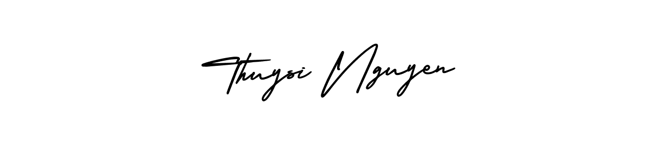 Also You can easily find your signature by using the search form. We will create Thuysi Nguyen name handwritten signature images for you free of cost using AmerikaSignatureDemo-Regular sign style. Thuysi Nguyen signature style 3 images and pictures png