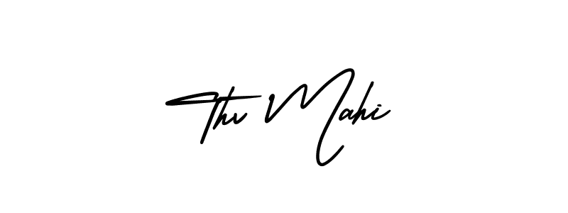 It looks lik you need a new signature style for name Thv Mahi. Design unique handwritten (AmerikaSignatureDemo-Regular) signature with our free signature maker in just a few clicks. Thv Mahi signature style 3 images and pictures png