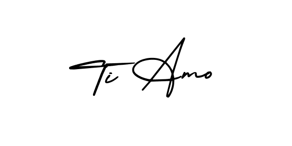 How to Draw Ti Amo signature style? AmerikaSignatureDemo-Regular is a latest design signature styles for name Ti Amo. Ti Amo signature style 3 images and pictures png