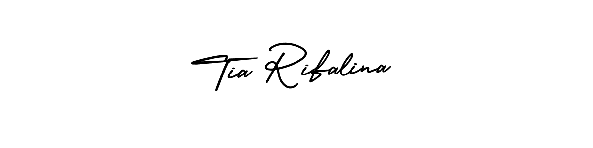 Tia Rifalina stylish signature style. Best Handwritten Sign (AmerikaSignatureDemo-Regular) for my name. Handwritten Signature Collection Ideas for my name Tia Rifalina. Tia Rifalina signature style 3 images and pictures png