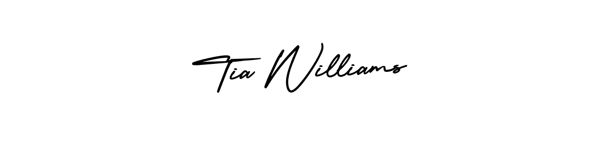 Tia Williams stylish signature style. Best Handwritten Sign (AmerikaSignatureDemo-Regular) for my name. Handwritten Signature Collection Ideas for my name Tia Williams. Tia Williams signature style 3 images and pictures png