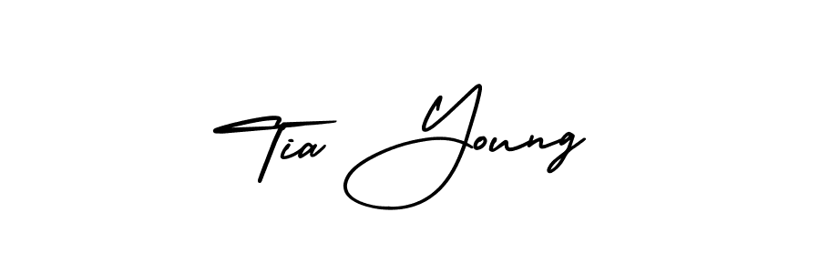 Make a short Tia Young signature style. Manage your documents anywhere anytime using AmerikaSignatureDemo-Regular. Create and add eSignatures, submit forms, share and send files easily. Tia Young signature style 3 images and pictures png