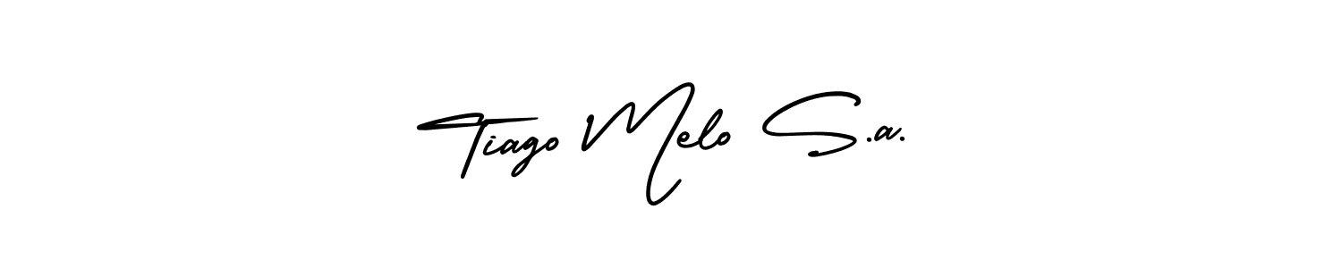 This is the best signature style for the Tiago Melo S.a. name. Also you like these signature font (AmerikaSignatureDemo-Regular). Mix name signature. Tiago Melo S.a. signature style 3 images and pictures png