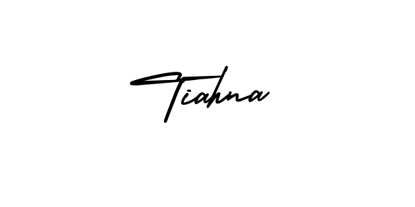 Tiahna stylish signature style. Best Handwritten Sign (AmerikaSignatureDemo-Regular) for my name. Handwritten Signature Collection Ideas for my name Tiahna. Tiahna signature style 3 images and pictures png