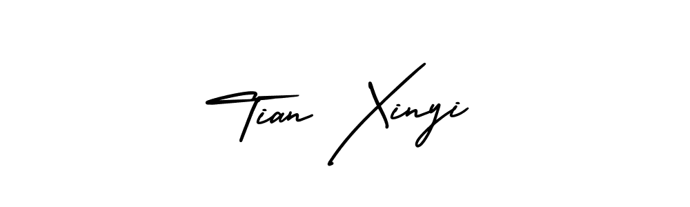 Design your own signature with our free online signature maker. With this signature software, you can create a handwritten (AmerikaSignatureDemo-Regular) signature for name Tian Xinyi. Tian Xinyi signature style 3 images and pictures png