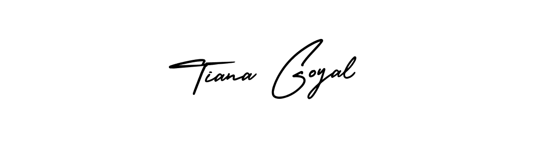 How to Draw Tiana Goyal signature style? AmerikaSignatureDemo-Regular is a latest design signature styles for name Tiana Goyal. Tiana Goyal signature style 3 images and pictures png