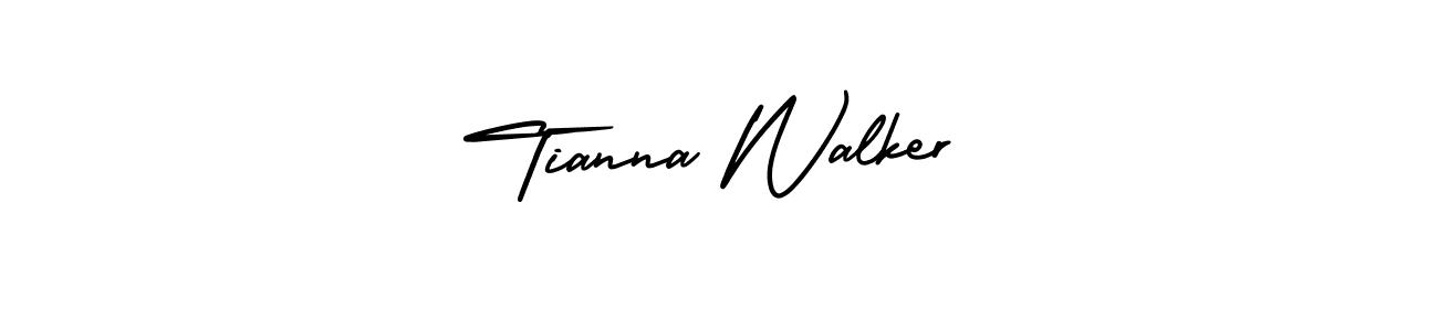 The best way (AmerikaSignatureDemo-Regular) to make a short signature is to pick only two or three words in your name. The name Tianna Walker include a total of six letters. For converting this name. Tianna Walker signature style 3 images and pictures png